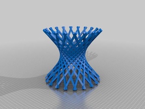 my customized hyperboloid lattice math art 3d print model - Mito3D