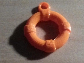 lifebelt Schlüsselanhänger keychain keyring Leben ring marine Meer 3d print model - Mito3D