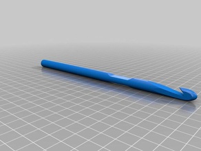 meu personalizados paramétrico de 9mm agulha crochê ferramentas arte personalizado 3d print model - Mito3D