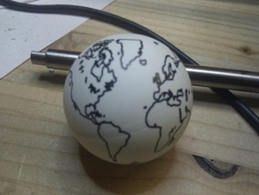 mundo de la pelota tenis mesa otros eggbot mapa 3d print model - Mito3D