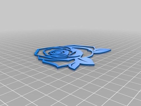 rose pendentif Imprimante 3d accessoires bijoux 3d print model - Mito3D