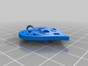 maman de coeur Imprimante 3d accessoires cœur bijoux pendentif 3d print model - Mito3D