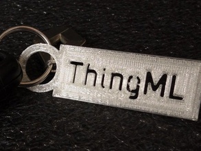 thingml keyring signs logos key ring 3d print model - Mito3D