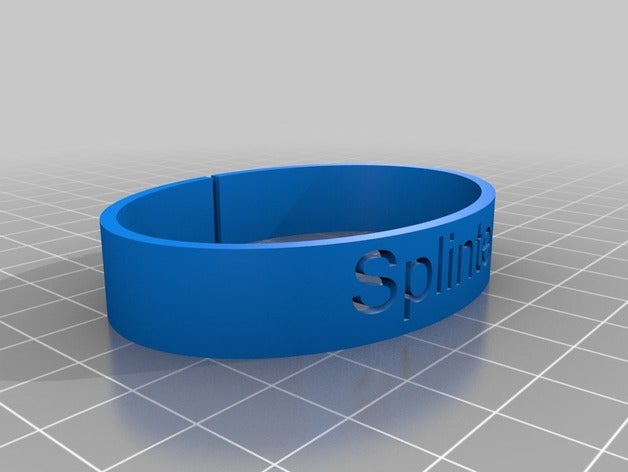 splinter banda de la muñeca moda pulsera 3D print model - Mito3D