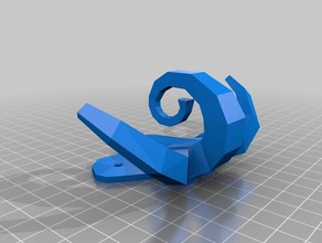 mamute gancho animais suporte 3d print model - Mito3D