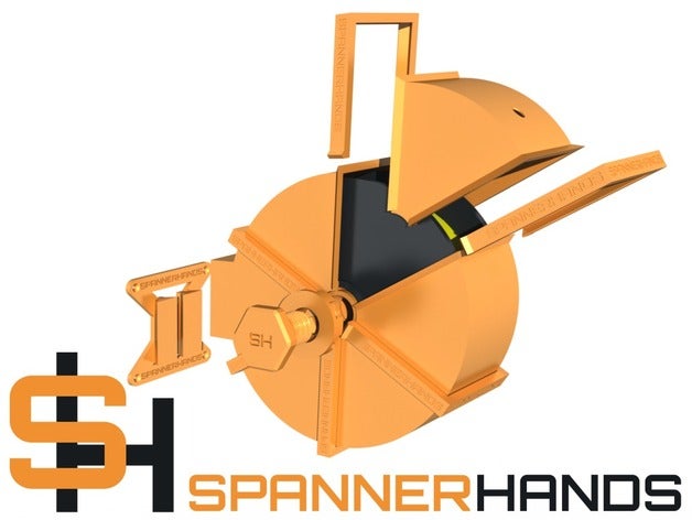 spannerhands spool system wall mounted holder & dust cover 3d printer parts cartridge created freecad filament-spool filamentchallenge filament spoolholder mount stand 3D print model - Mito3D