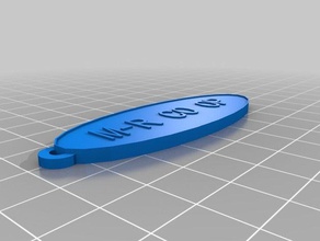 nox oval Anahtarlık özelleştirilmiş 3d print model - Mito3D