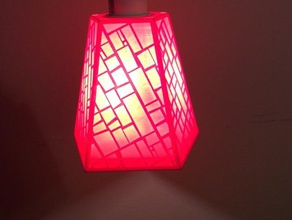 pendant lamp shade - square pattern decor cord hemma home ikea hack interior lampshade light sekond 3d print model - Mito3D
