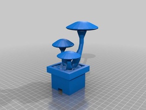 Pilz led-Lampe Skulpturen Lampe led - leds vase 3d print model - Mito3D