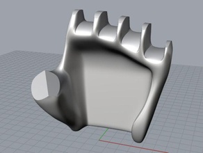 flexy-hand 2 t-spline-nurbs 3d print model - Mito3D