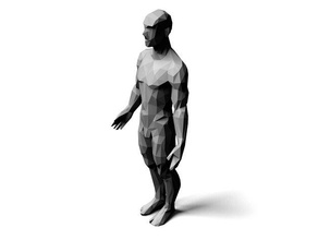 düşük poly adam sanat insan heykel 3d print model - Mito3D