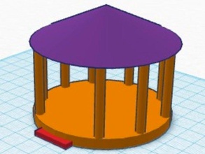 gazebo des bâtiments structures 3d print model - Mito3D