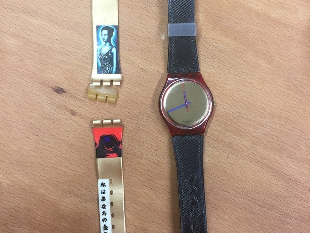 swatch perfect-fit 17mm flexible wristband watch strap accessories fab lab aachen filament ninjaflex 3D print model - Mito3D
