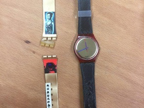 muestra de ajuste perfecto 17mm flexible pulsera reloj la correa accesorios fab lab aachen filamento ninjaflex swatch 3d print model - Mito3D
