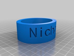 peçete yüzüğü nichole bilezik özelleştirilmiş 3d print model - Mito3D