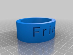 peçete yüzüğü arkadaş bilezik özelleştirilmiş 3d print model - Mito3D