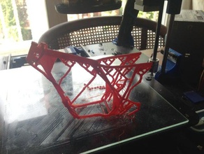 motorcycle chassis tank saddle 3d printing seat 3d print model - Mito3D