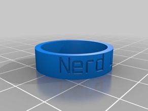 nerd life ring anéis personalizado 3d print model - Mito3D