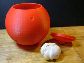 garlic keeper kitchen & dining jar pot 3d print model - Mito3D
