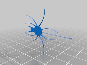 spider boucle d'oreille boucles d'oreilles 3d print model - Mito3D