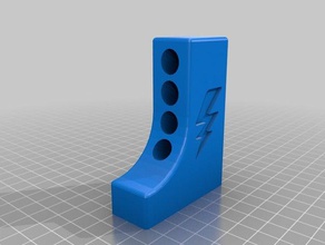 4x piles aaa stand 3d print model - Mito3D