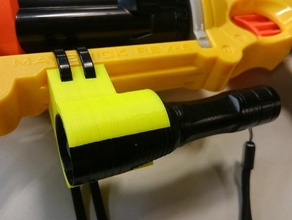 nerf maverick underbarrell flashlight support toy & game accessories blaster 3d print model - Mito3D