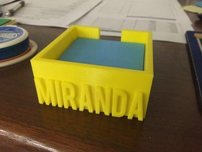 note postérieure de la boîte bureau 3d print model - Mito3D