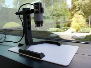 soporte ajustable de un microscopio usb los gadgets la cámara escritorio aprendizaje lulzbot el inyectable ciencia 3d print model - Mito3D