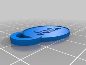 josh trousseau de clés porte-clés personnalisé 3d print model - Mito3D