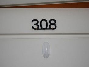 door number - 308 outdoor & garden sign 3d print model - Mito3D