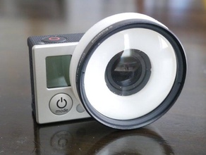 gopro hero macro la lente de montaje cámara personalizador monte openscad 3d print model - Mito3D
