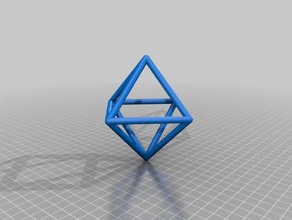 customizable octahedron math customizer 3d print model - Mito3D