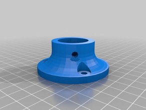 1in 4screw parametric pipe mounting flange household customized 3d print model - Mito3D