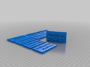 utech lab english name tags office antigoni card dimitris fotis giorgos johan lysandra marina tag utechlab workshop 3d print model - Mito3D