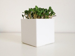 little square planter containers 3d print model - Mito3D