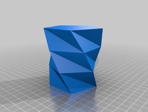 my customized twisted polygon vase containers 3d print model - Mito3D