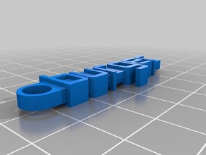 my customized message keychain burger organization 3d print model - Mito3D