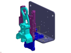 dondolo alanında mount ord hadron 3d yazıcı ekstruder taşıma çift bot x-araba 3d print model - Mito3D