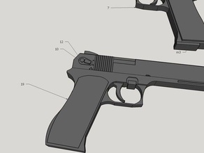 ot 33 hobby costplay la pistola prop 3d print model - Mito3D