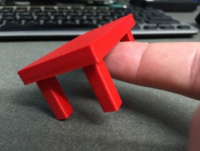 semplice mini flipping tabella mobilia di modello 3d print model - Mito3D