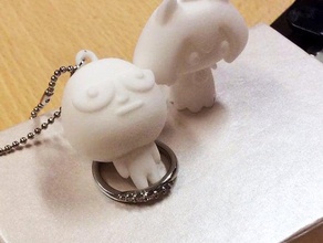 kawaii düğün heykelcik Anahtarlık hayır 3d print model - Mito3D