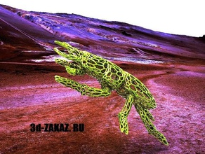 atacar beetlesaurus marte y la tierra estilo de voronoi matemáticas art 3d print model - Mito3D