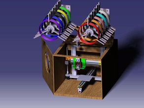 simple spool holder set-up 100 printable 252 x 199w 150h cm engineering filamentchallenge 3d print model - Mito3D