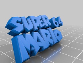 super mario 64 logo işaretler ve logolar 3d print model - Mito3D