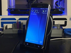 galaxy s6 edge sans fil station de charge téléphone mobile bureau dock samsung chargeur 3d print model - Mito3D