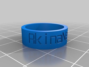 akinanedded rings customized 3d print model - Mito3D