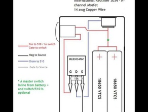 quad 18650 boîte de mod l'électronique 510 bassnectar les batteries la batterie e-cig ecig mech 3d print model - Mito3D