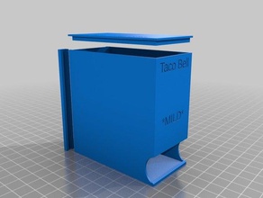 my customized sauce packet organizer holder dispenser taco bell mild kitchen & dining packets 3d print model - Mito3D
