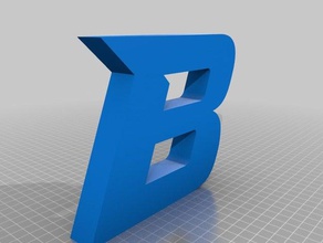 boise state b signs & logos 3d print model - Mito3D