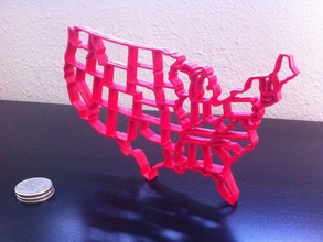lower 48 states scans replicas 3d print model - Mito3D